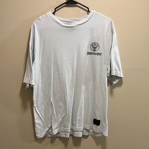 Jagermeister White Short Sleeve Tee Classic Crew Neck